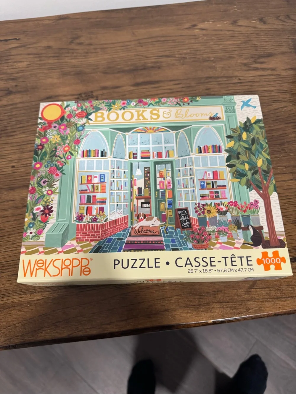 Workshop Republic Clothing Books & Blooms 1000-Piece Puzzle - Mint & Multicolor